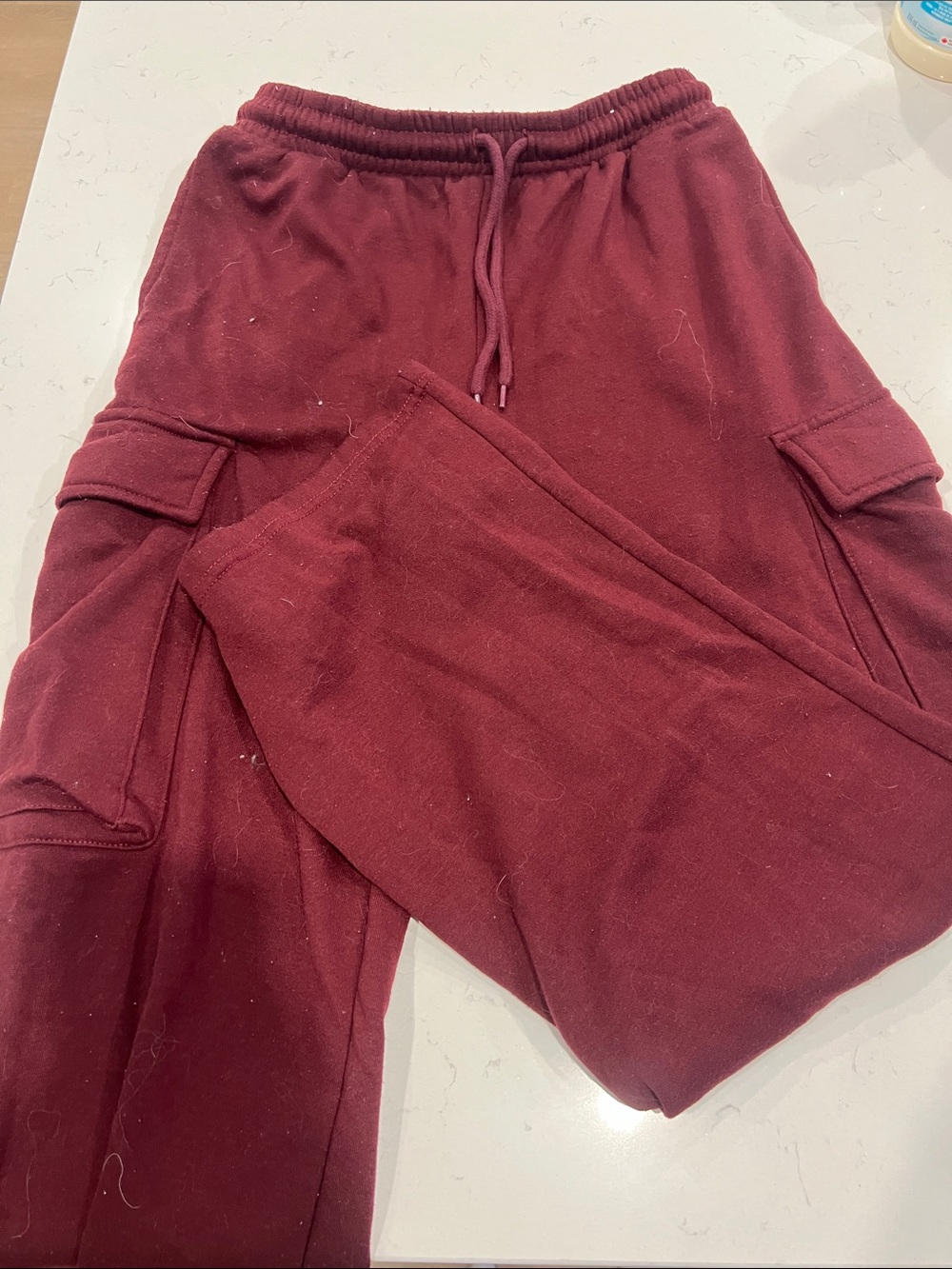 Urban Planet Burgundy Cargo Joggers